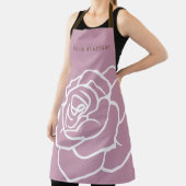 Tablier Bonjour Belle - Simple Rose Rose Fleur Moderne (Insitu)