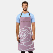 Tablier Bonjour Belle - Simple Rose Rose Fleur Moderne (Porté)