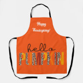 Tablier Bonjour Citrouille Automne Personnaliser d'automne (Recto)
