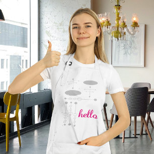 Tablier Bonjour mignon coloré Bonjour Cadeaux