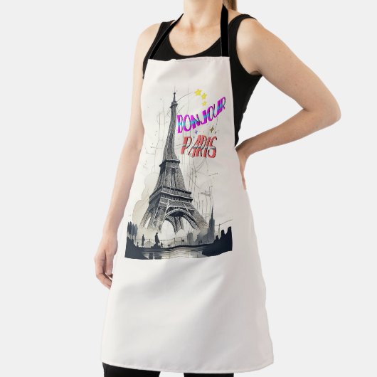 Tablier Bonjour Paris coloré (Insitu)