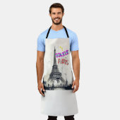 Tablier Bonjour Paris coloré (Porté)