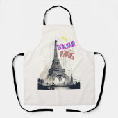 Tablier Bonjour Paris coloré (Recto)