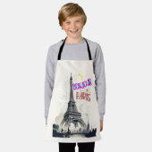 Tablier Bonjour Paris coloré (Porté)