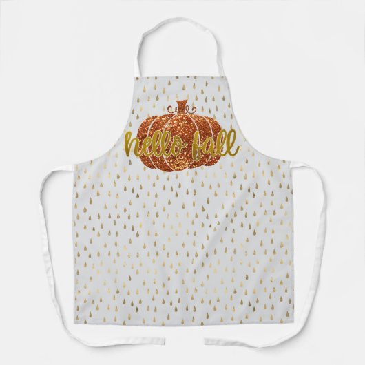 Tablier Bonjour Parties scintillant d'automne Citrouille + (Recto)