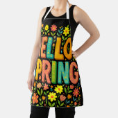Tablier Bonjour pause printemps (Insitu)