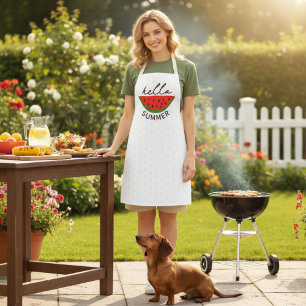 Tablier Bonjour Summer Apron avec Watermelon