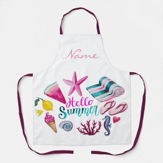 Tablier Bonjour Summer Beach Thunder-Cove (Recto)