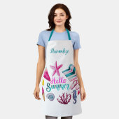 Tablier Bonjour Summer Ocean Life, Watermelon, Glace (Porté)