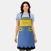 Tablier Bonjour Sunshine tournesol floral Apron (Porté)