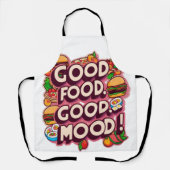 Tablier Bonne alimentation, bonne humeur : Plats vibrants (Recto)