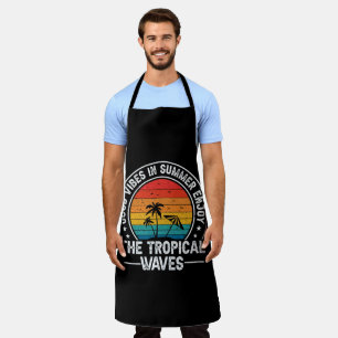 Tablier Bonne ambiance estivale vagues tropicales