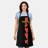 Tablier Bonne Cuisine Chef Noir (Porté)