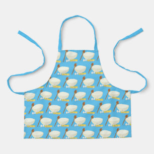 Tablier Bonne Cuisine Ingrédients Flour Oeufs Cuillère de