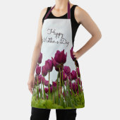 Tablier Bonne fête des mères, tulipes, (Insitu)