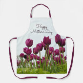 Tablier Bonne fête des mères, tulipes, (Recto)