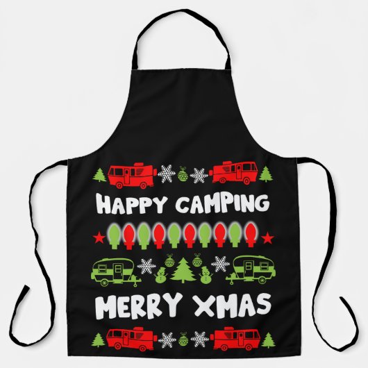 Tablier Bonne saison de Noël caravane (Recto)