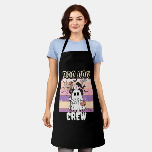 Tablier Boo Boo Crew Halloween Ghost Nurse Essential T-Shi (Porté)
