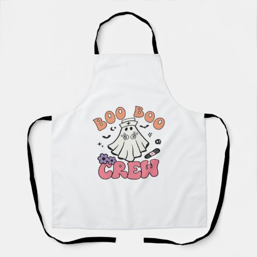 Tablier Boo Boo Crew Nurse Halloween Ghost Funny Classic T (Recto)