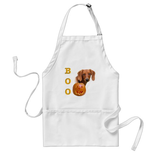 Tablier Boo Dachshund (lisse) (Devant)