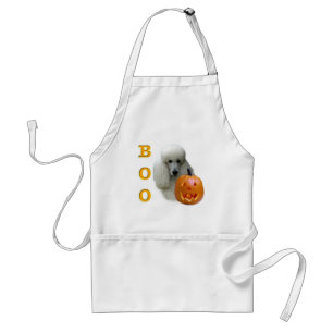 Tablier Boo de caniche (revêtement blanc)
