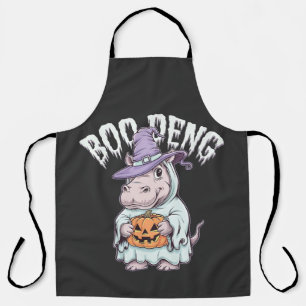 Tablier Boo deng Éffrayant Halloween Moo Deng Baby Hippo