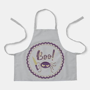 Tablier Boo drôle Halloween personnage d'araignée main