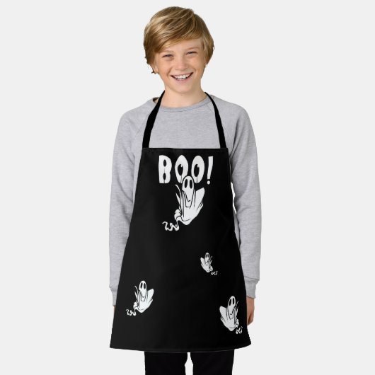 Tablier BOO ! Halloween Fantômes (Porté)