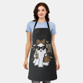 Tablier Boo Jee Cute Ghost Halloween Leopard Design_1 (Porté)