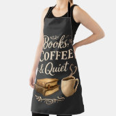 Tablier Books, Coffee & Quiet – Dark Academia Book Lover (Insitu)