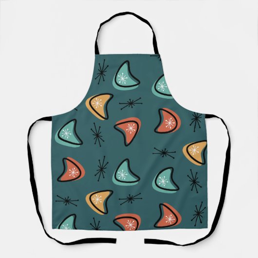 Tablier Boomerangs atomique Starburs Turquoise (Recto)