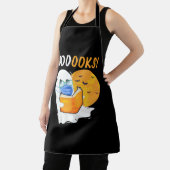 Tablier Boooks Halloween Ghost reading books and wearing (Insitu)