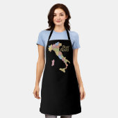 Tablier "Boot Roots" Map of Italy Black (Porté)