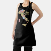 Tablier "Boot Roots" Map of Italy Black (Insitu)