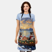 Tablier Border Collie Christmas Boat Holiday (Porté)