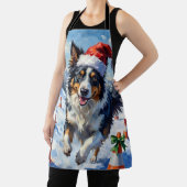 Tablier Border Collie Dog Christmas Snow Agility Fun (Insitu)