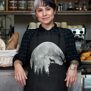 Tablier Border Collie silhouette On Mountain Halloween Dog