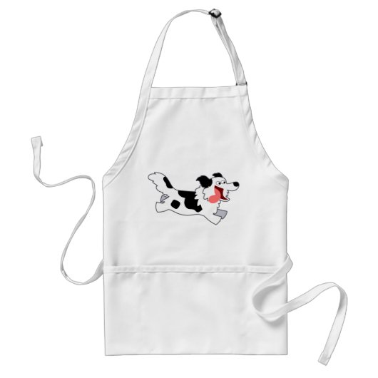 Tablier Bordure de dessin mignonne Collie Apron (Devant)