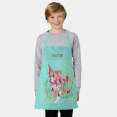 Tablier Bordure de texte modifiable Collie Apron (Porté)