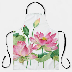 Tablier Bordure d'eau rose Lotus