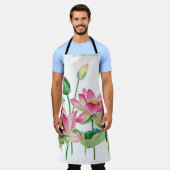 Tablier Bordure d'eau rose Lotus (Porté)