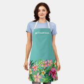 Tablier Bordure des fleurs tropicales des employés (Porté)