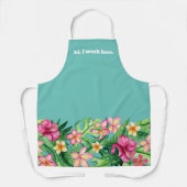 Tablier Bordure des fleurs tropicales des employés (Recto)