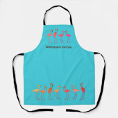 Tablier Bordure du Flamant rose Bib Apron Bleu tropical (Recto)