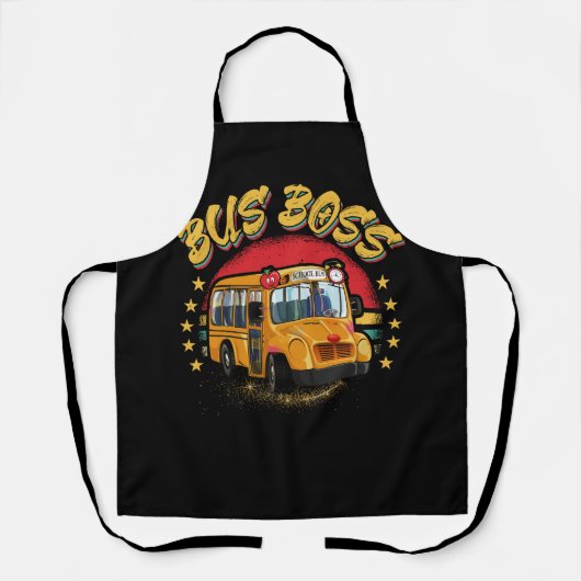 Tablier Boss d'autobus Funny School Bus Driver Transit Wor (Recto)