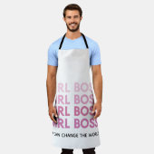 Tablier Boss de fille rose moderne Meilleur cadeau de fill (Porté)