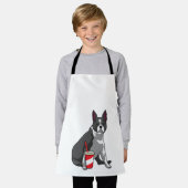 Tablier Boston Terrier avec boisson (Porté)