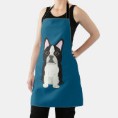 Tablier Boston Terrier bleu (Insitu)