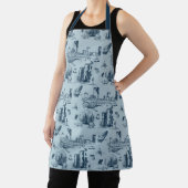Tablier Boston Toile Navy sur Blue Apron (Insitu)