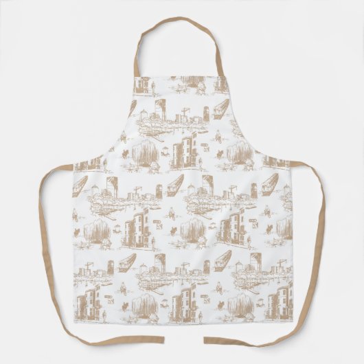 Tablier Boston Toile Tan and White Apron (Recto)